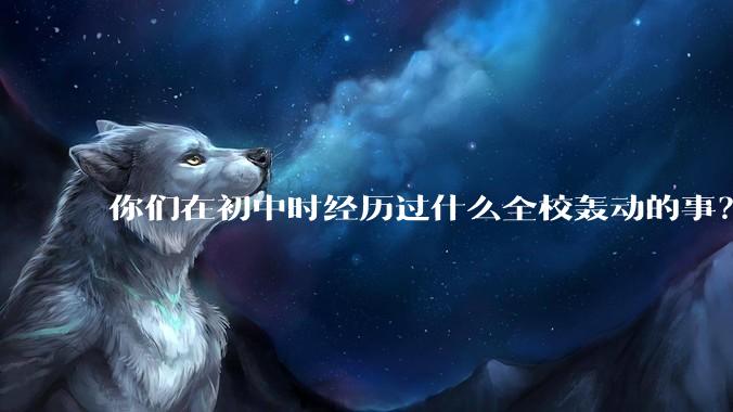 你们在初中时经历过什么全校轰动的事？